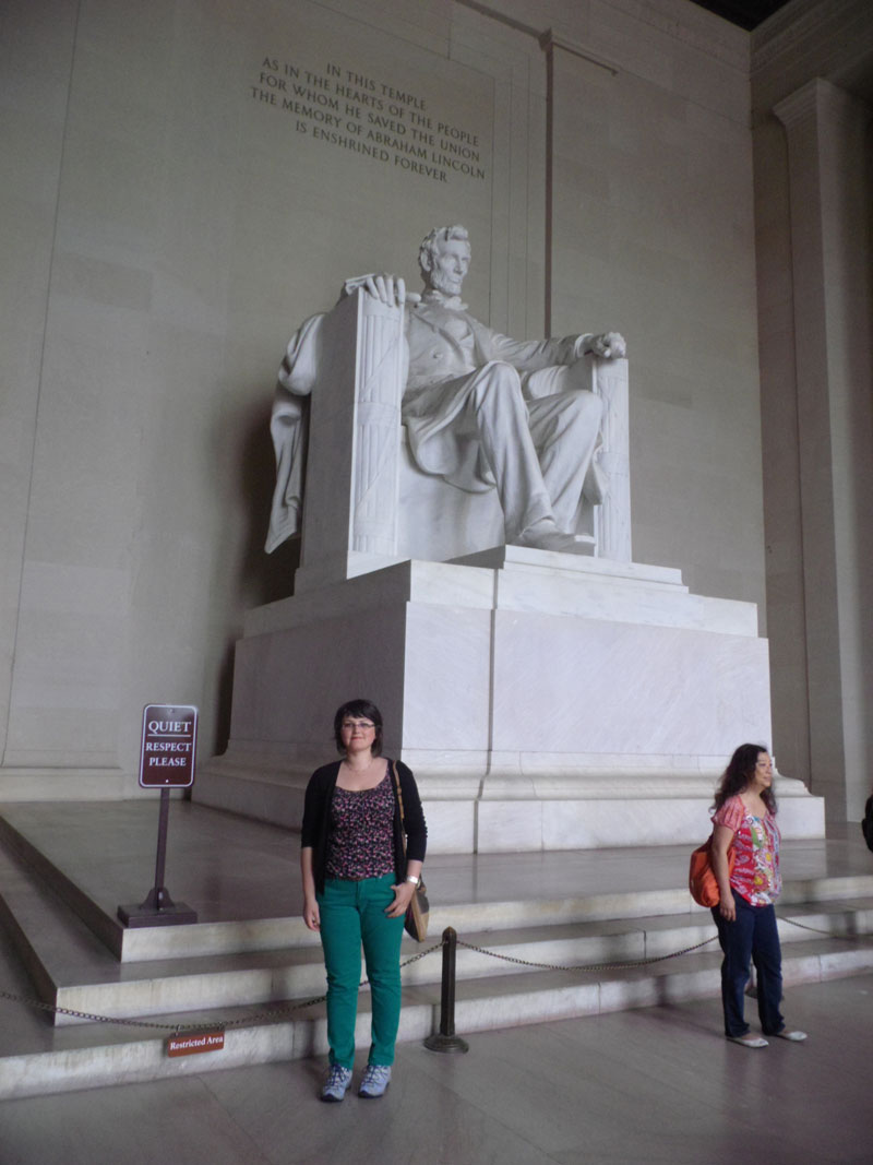 Fjolla at the Lincoln Memorial Washington DC.
