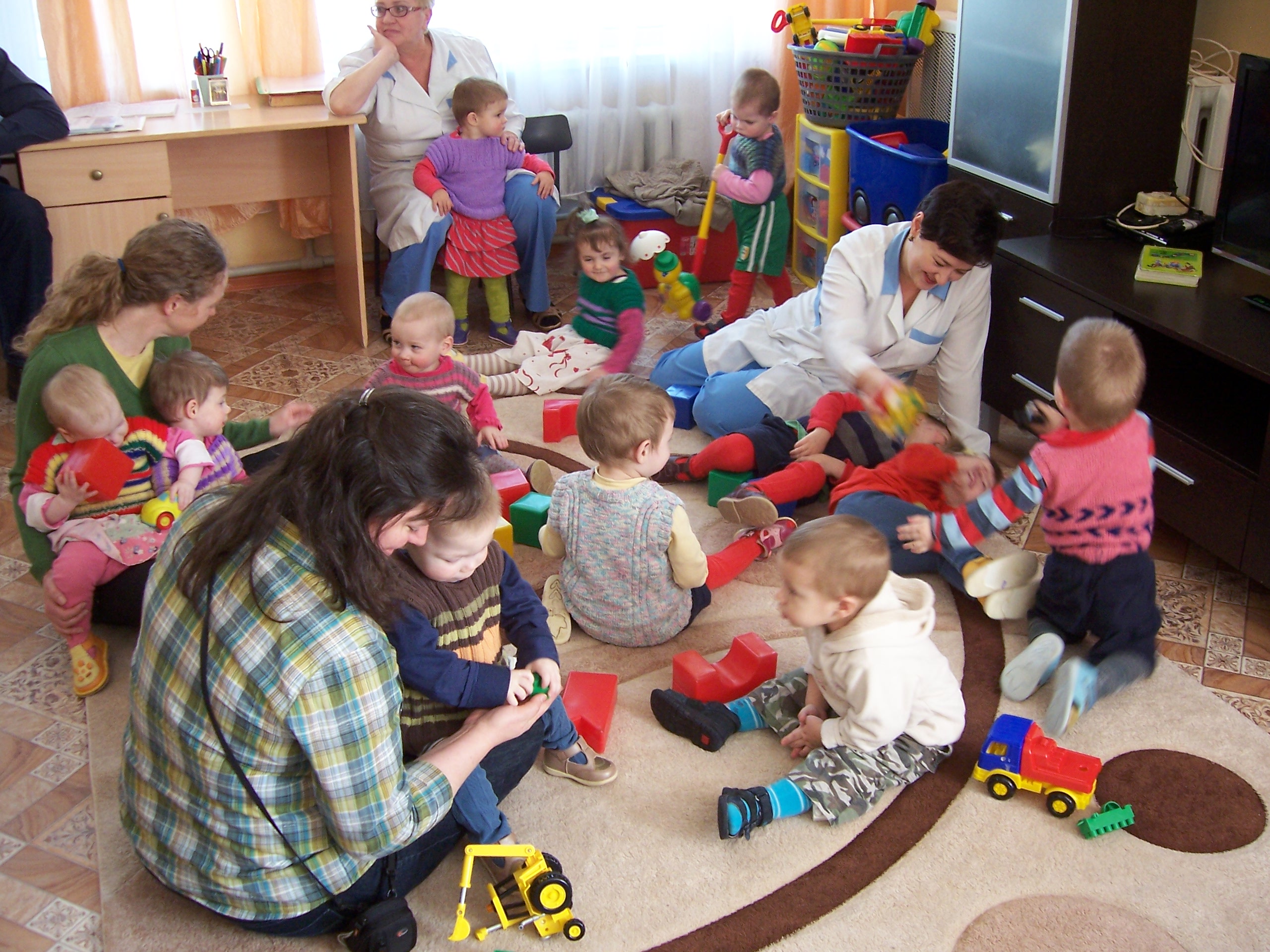 Playing with children at Abandoned Babies Orphanage