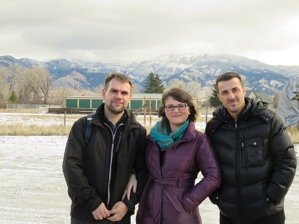 Blerim Bobaj, Fjolla Duraku and Ilir Gashi from Kosovo