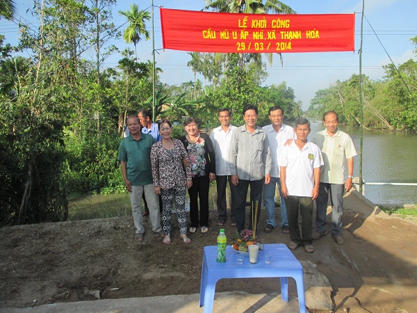 Dedication ceremony with local Red Cross representatives and government officials. 
